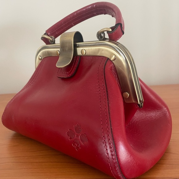 Patricia Nash Red Leather Clutch with Gold Accents - Picture 3 of 11